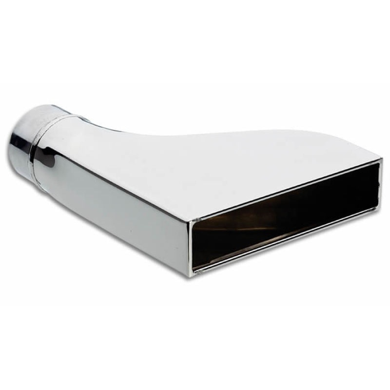 Vibrant 7.75in x 1.875in Rectangular SS Exhaust Tip (Camaro Style) - with 2.5in Inlet