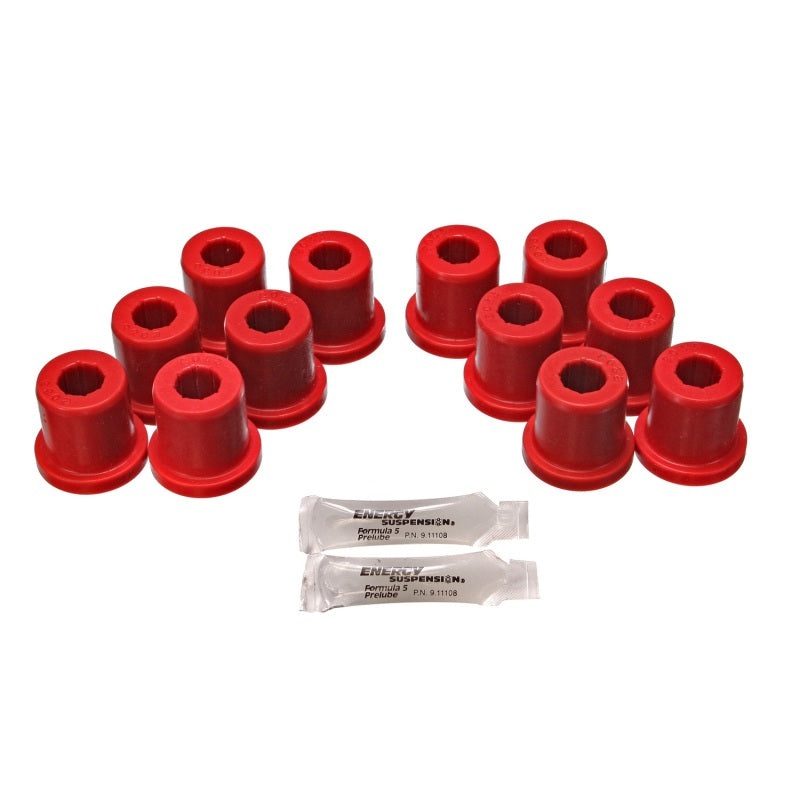 Energy Suspension 81-89 Toyota FJ40/FJ60 Landcruiser 2/4WD Red Front Leaf Spring Bushing (Set of 12)
