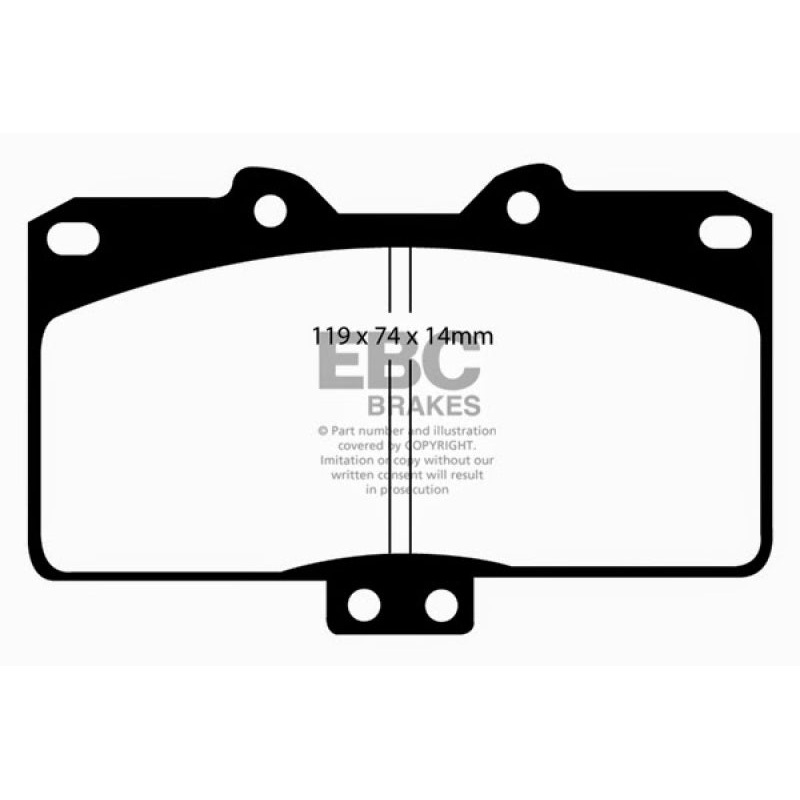 EBC 91-93 Dodge Stealth 3.0 4WD Redstuff Front Brake Pads