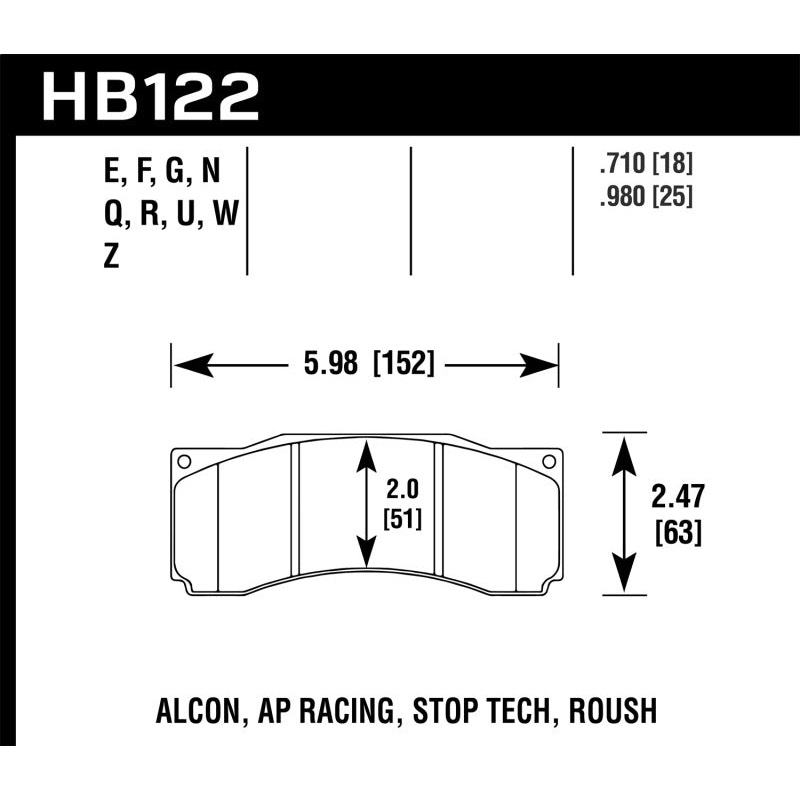 Hawk Stoptech ST-60 Caliper HP+ Street Brake Pads