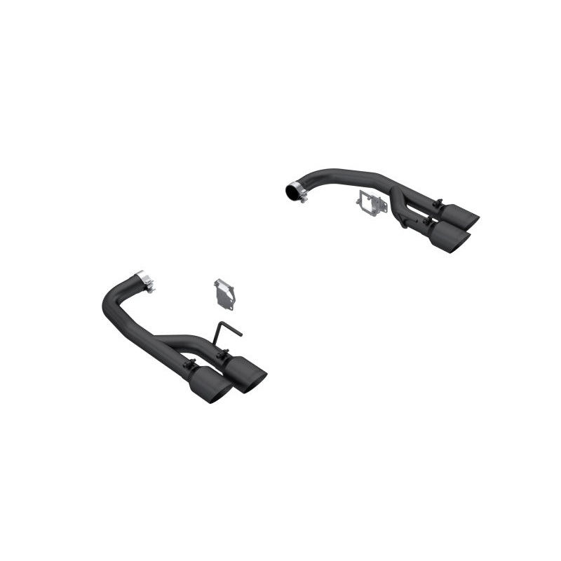 MBRP 2024 Ford Mustang GT 5.0L 2.5in Dual Rear Axle-Black Tips - Black-Coated Aluminized Steel