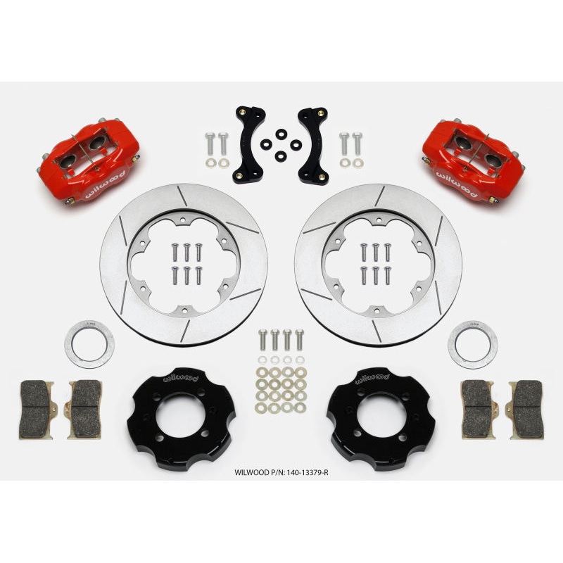 Wilwood Forged Dynalite Front Hat Kit 11.00in GT Rotor Red 95-05 Miata