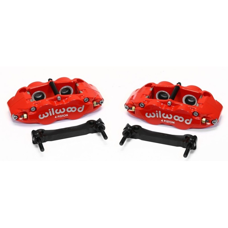 Wilwood Narrow Superlite 4R Rear Caliper & Bracket Kit - Red 97-13 C5/C6 Corvette w/ OEM Rotors