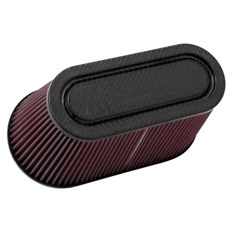 K&N Filter Univ Air Filter Carb Fib T/B 3-1/2in FLG OD / 12x6in B / 9-15/16x3-15/16in T / 6in H
