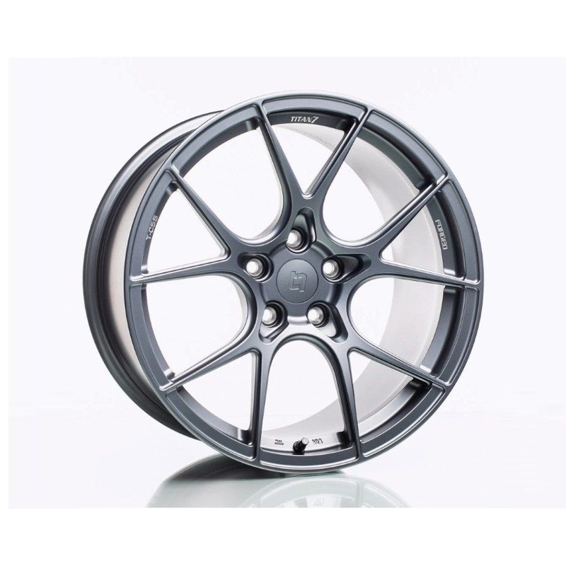 Titan 7 T-CS5 18x9.5 5x114.3 40mm - Satin Titanium - Single Wheel