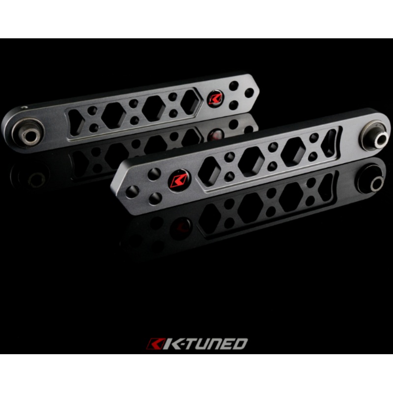 K-Tuned Adjustable Rear Lower Control Arms w/ Rubber Bushings - Honda Civic ES1 EM2 EP3 (2001-2005)