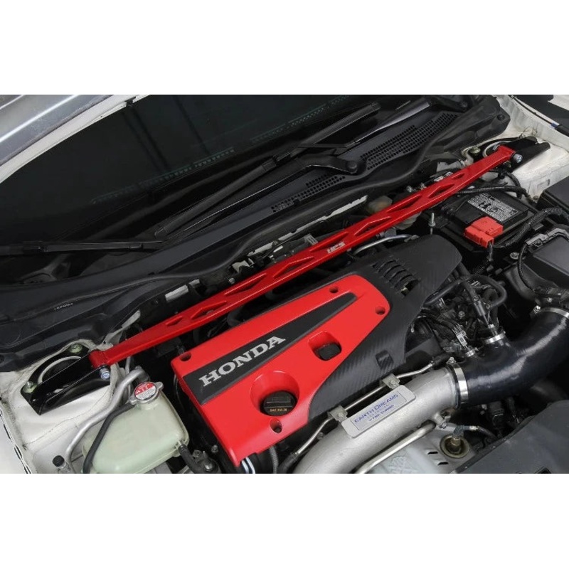 HPS Performance Front Strut Tower Bar - Red - Honda Civic Type R (FK8 / FL5) 2017-23