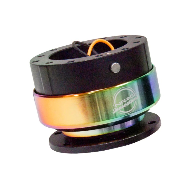 NRG Gen 2 Black Body w/ Neo-Chrome Steering Wheel Quick Release Hub Kit - Universal Fitment