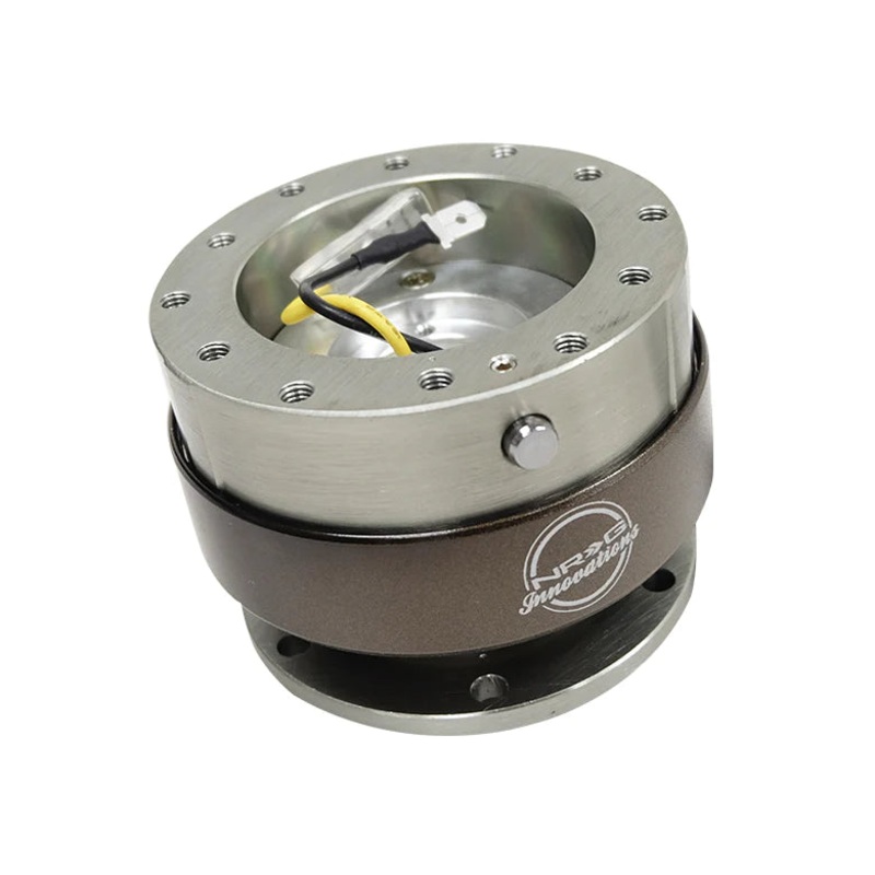 NRG Gen 2 Gunmetal Body w/ Titanium Ring Steering Wheel Quick Release Hub Kit - Universal Fitment