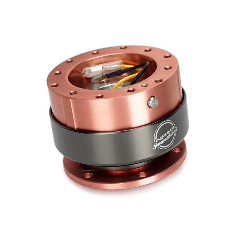 NRG Gen 2 Rose Body w/ Titanium Ring Steering Wheel Quick Release Hub Kit - Universal Fitment