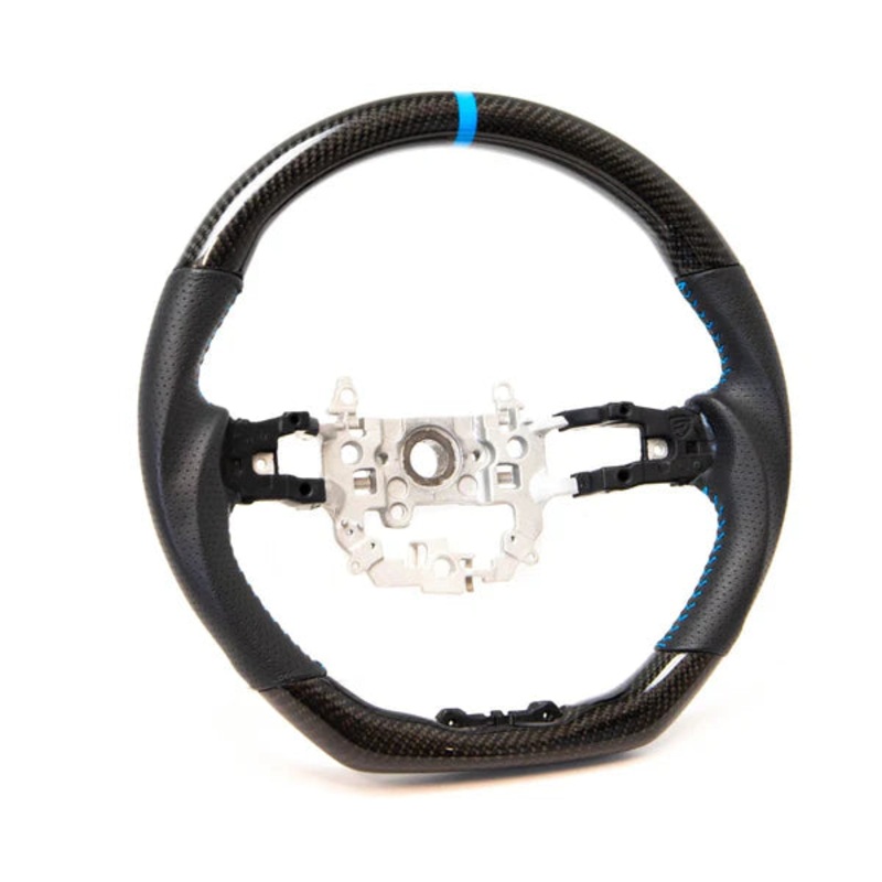 PRL Motorsports Steering Wheel - Carbon & Leather w/ Blue Stitching - Honda Civic (2022+)