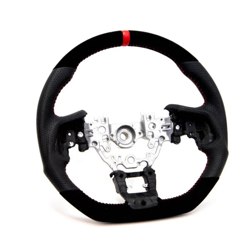 PRL Motorsports Steering Wheel - Leather & Suede w/ Red Stitching - Honda Civic (2016-2021)