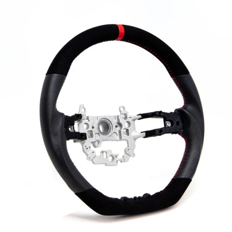 PRL Motorsports Steering Wheel - Leather & Suede w/ Red Stitching - Honda Civic (2022+)