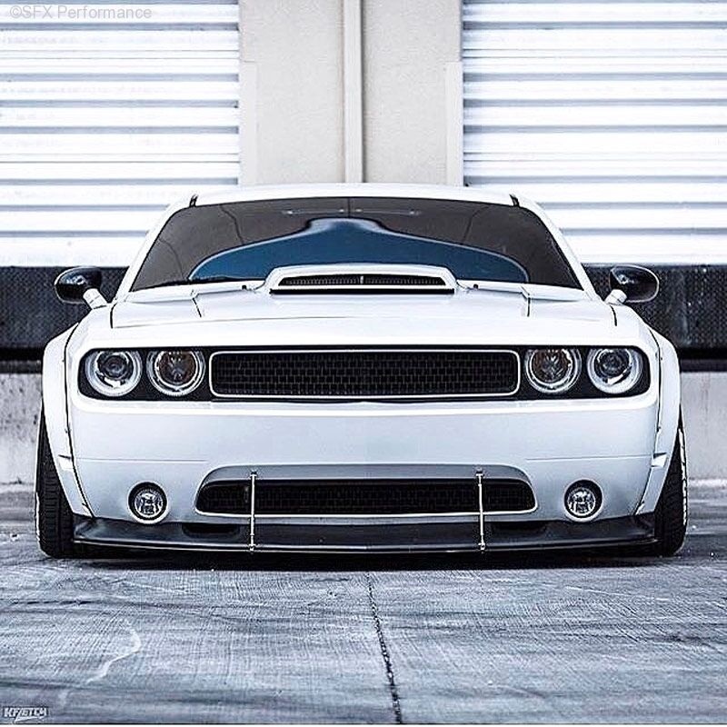 APR Performance Carbon Fiber Front Wind Splitter w/ Support Rods - Dodge Challenger SRT-8 (2008-2010)