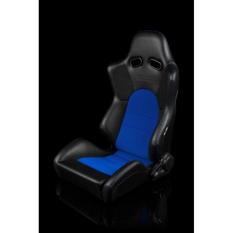 Braum Racing Advan Series Recline-able Racing Seat - Black and Blue - PAIR