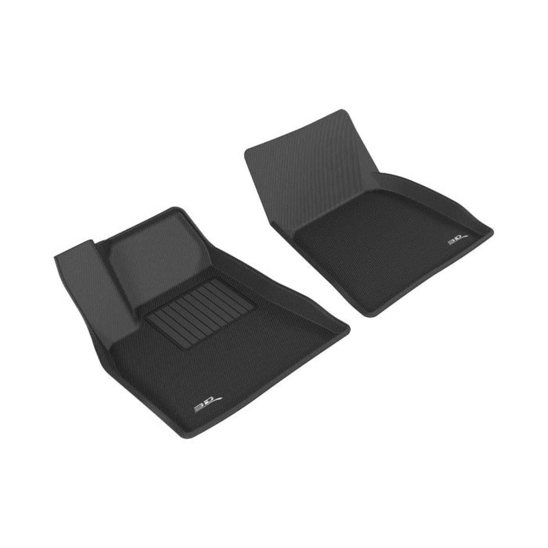 3D Maxpider Kagu Front Floor Mats - Black - Tesla Model S (2012-2014)