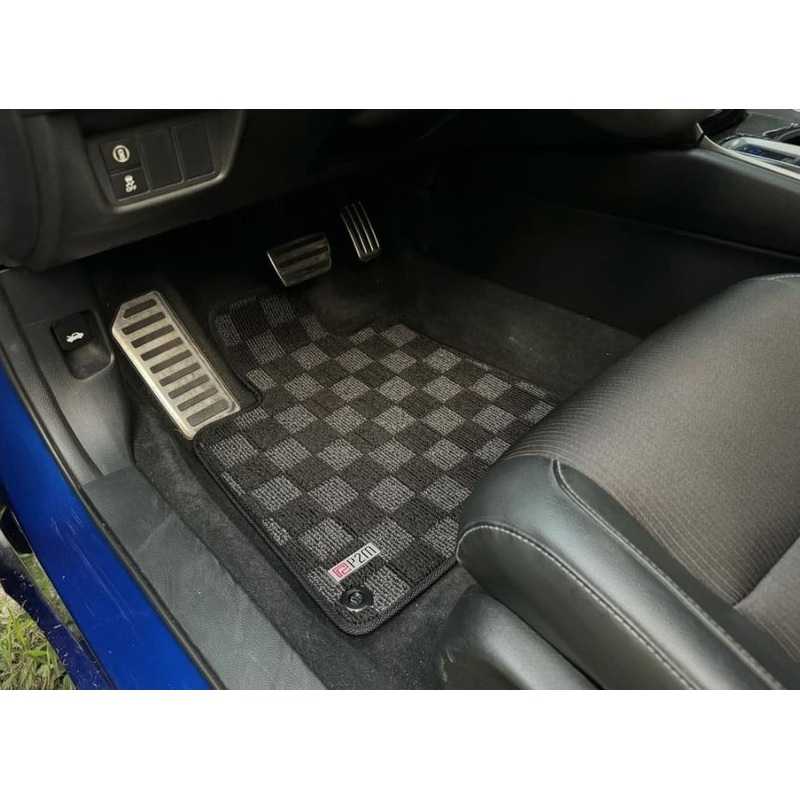 Phase 2 Motortrend (P2M) Checkered Carpet Race Floor Mats - Honda Accord 10th Gen (2018-2022)