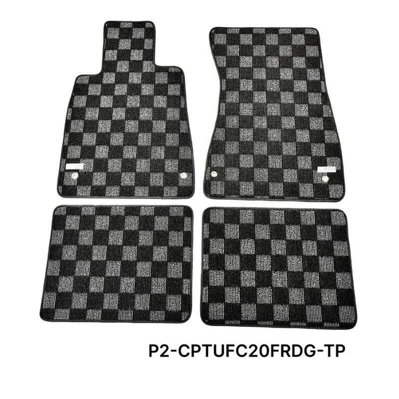 Phase 2 Motortrend (P2M) Checkered Carpet Race Floor Mats - Lexus LS400 UCF20 (1995-2000)