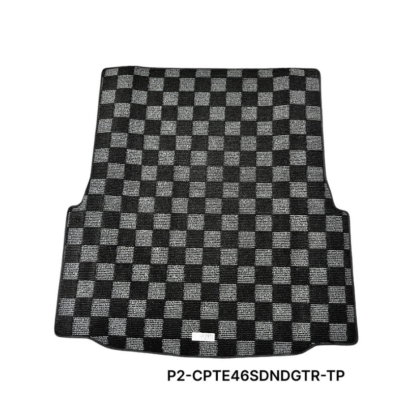 Phase 2 Motortrend (P2M) Checkered Carpet Race Trunk Mat - BMW E46 3-Series (1999-2006)