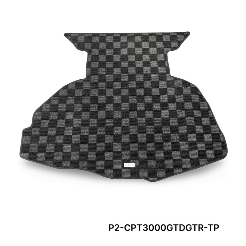 Phase 2 Motortrend (P2M) Checkered Carpet Race Trunk Mat - Dodge Stealth (1990-1995)
