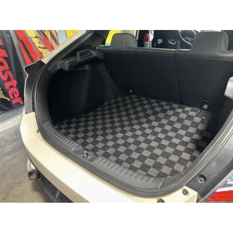 Phase 2 Motortrend (P2M) Checkered Carpet Race Trunk Mat - Honda Civic Type-R FK8 (2017-2021)