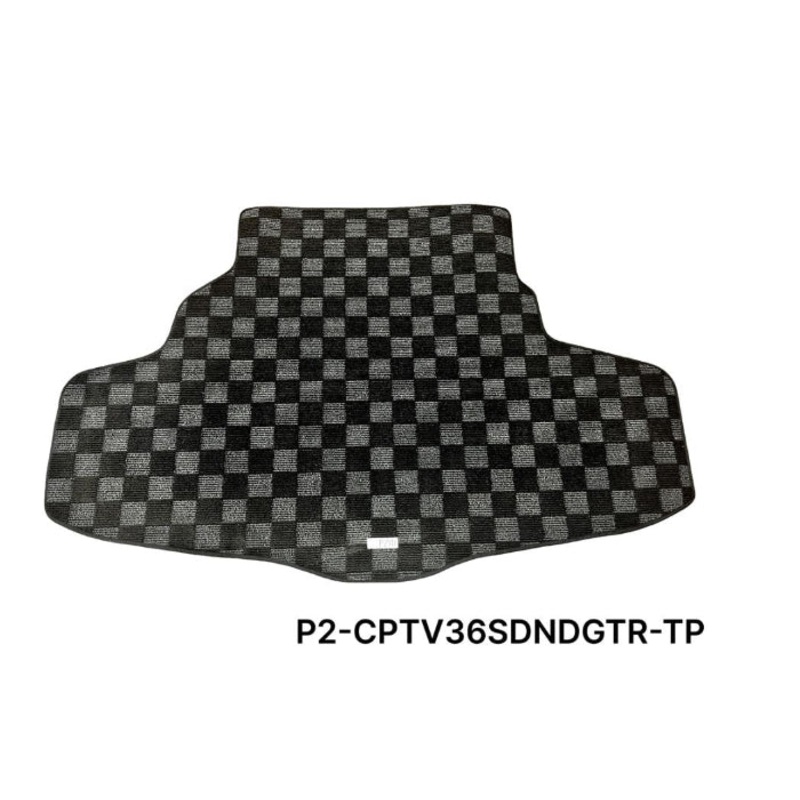 Phase 2 Motortrend (P2M) Checkered Carpet Race Trunk Mat - Infiniti Q40 (2015)