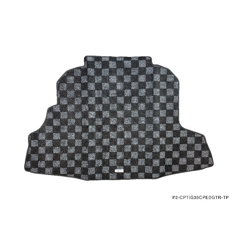 Phase 2 Motortrend (P2M) Checkered Flag Carpet Trunk Mat - Infiniti G35 V35 Coupe (2003-2007)