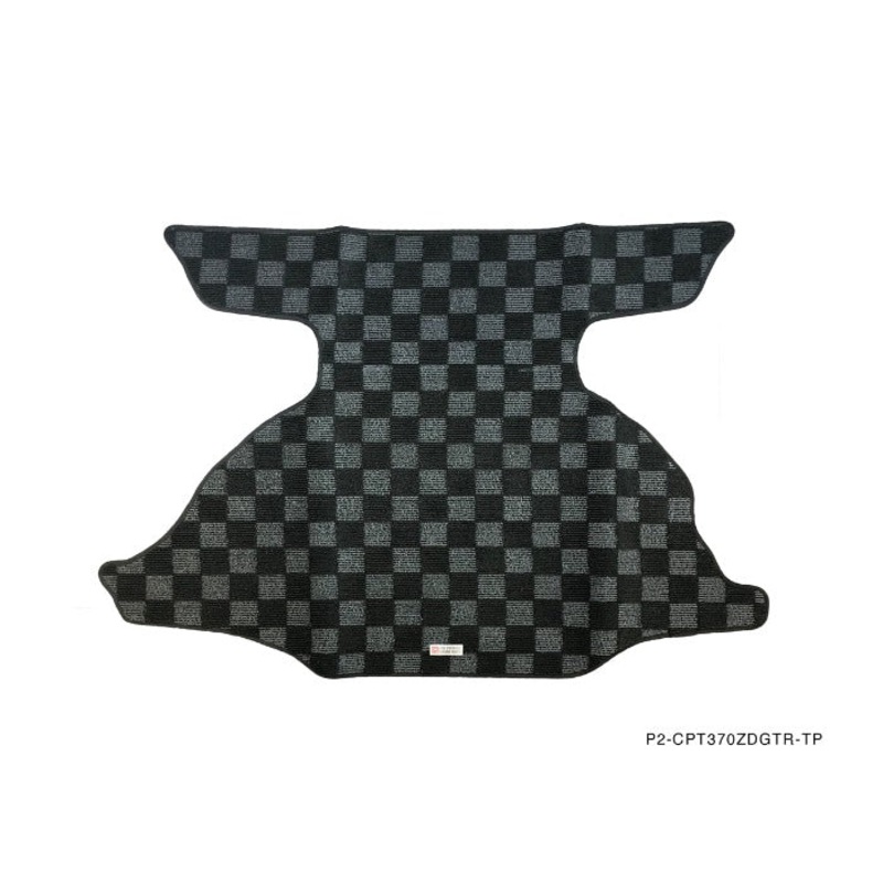 Phase 2 Motortrend (P2M) Dark Grey Checkered Carpet Rear Trunk Mat - Nissan Z34 370z Coupe