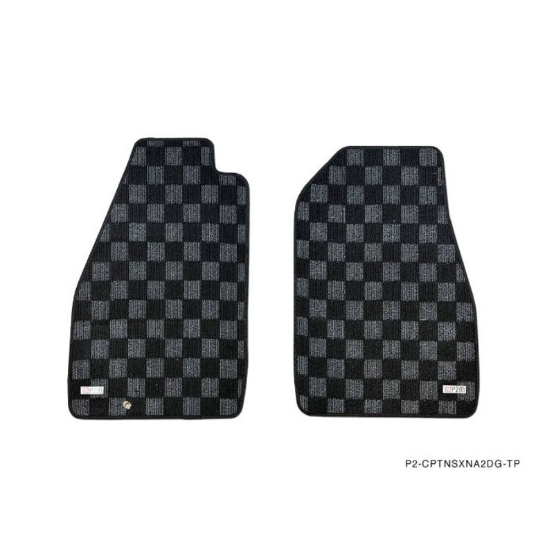 Phase 2 Motortrend (P2M) Front Checkered Carpet Floor Mats - Acura NSX NA2 (1997-2005)