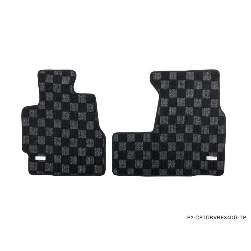 Phase 2 Motortrend (P2M) Front & Rear Race Carpet Floor Mats - Honda CR-V Auto Transmission (1995-2001)