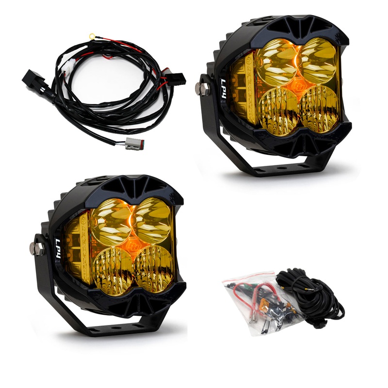 Baja Designs LP4 Pro LED Amber Color Driving Combo Light Kit - Pair