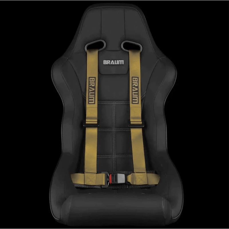 BRAUM Racing 4 Point 2" Strap Racing Single Harness - Bronze