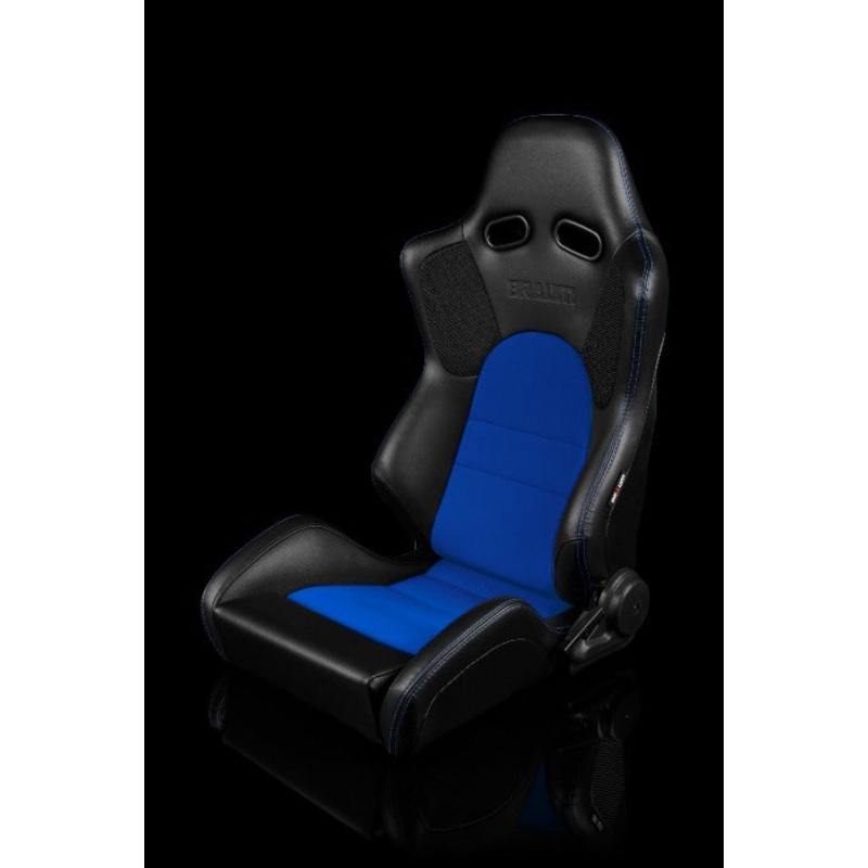 BRAUM RACING ADVAN SERIES SPORT RECLINABLE SEATS (BLACK & BLUE)  PAIR