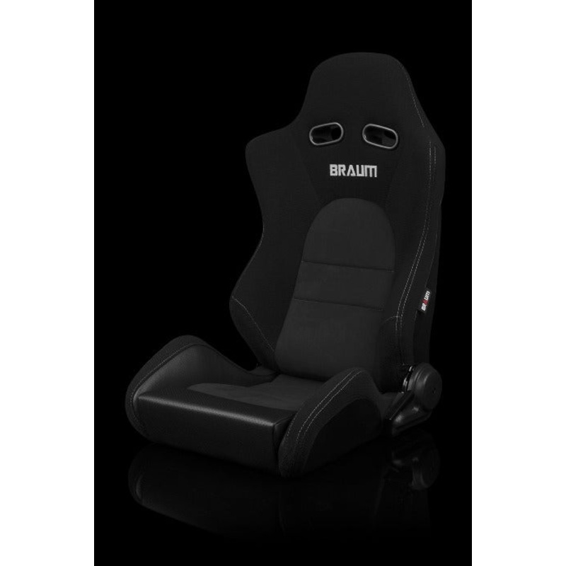 BRAUM RACING ADVAN SERIES SPORT RECLINABLE SEATS (BLACK CLOTH | ALCANTARA INSERTS)  PAIR