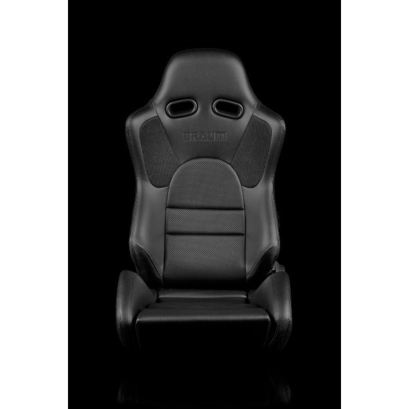 BRAUM RACING ADVAN SERIES SPORT RECLINABLE SEATS (BLACK LEATHERETTE)  PAIR