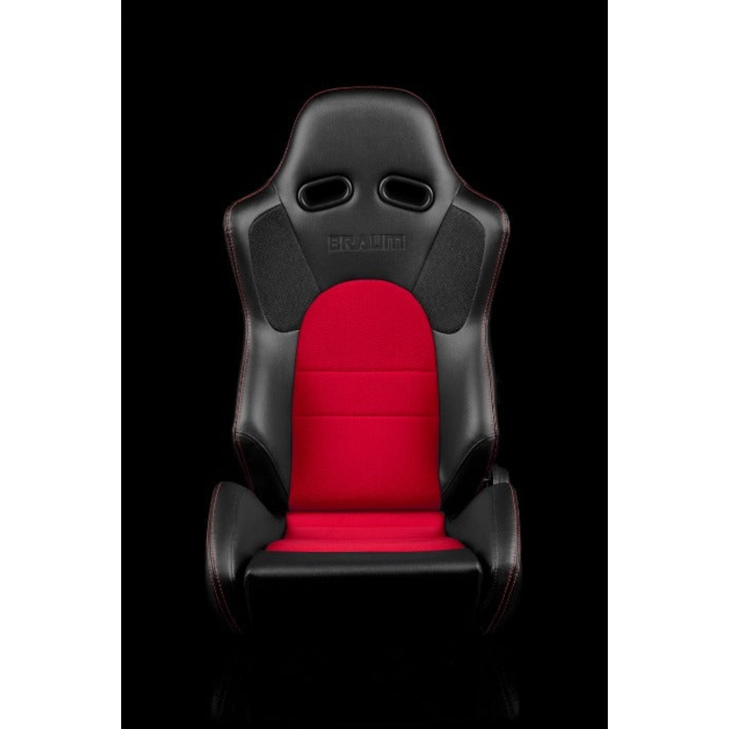 BRAUM RACING ADVAN SERIES SPORT RECLINABLE SEATS (BLACK & RED)  PAIR