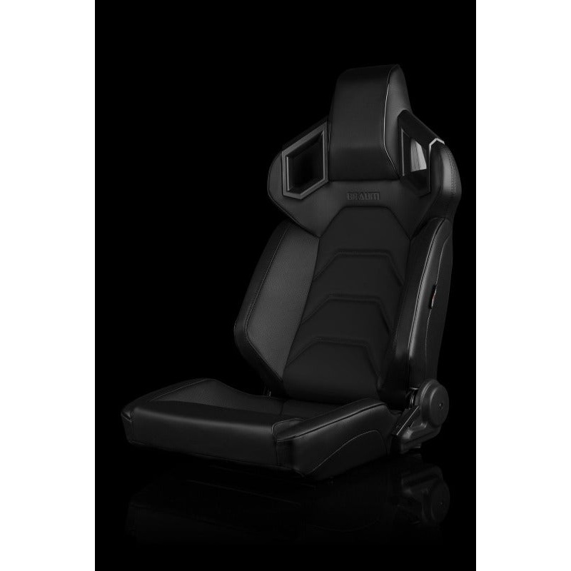 BRAUM RACING ALPHA-X SERIES SPORT RECLINABLE SEATS (BLACK STITCHING | LOW BASE VERSION)  PAIR