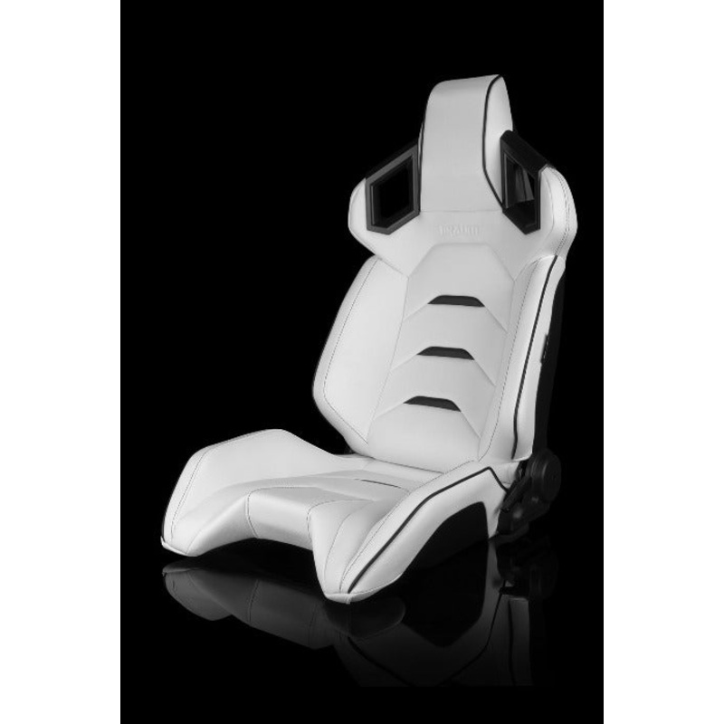 BRAUM RACING ALPHA-X SERIES SPORT RECLINABLE SEATS (WHITE & BLACK)  PAIR