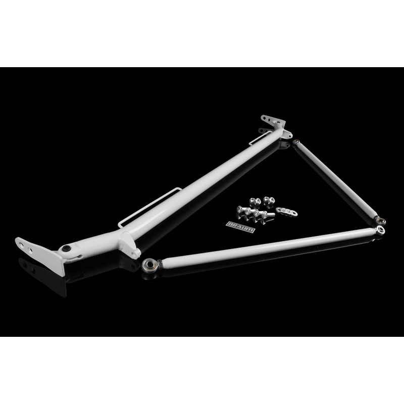 BRAUM Racing White Gloss Seatbelt Harness Bar Kit - Ford Mustang (2005-2014)