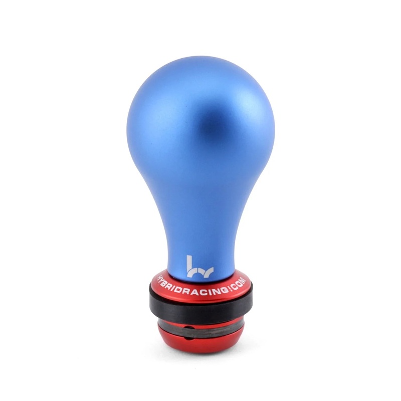 Hybrid Racing Shift Knob & Shift Boot Collar Combo - Dust Blue & Red - M10x1.5 thread