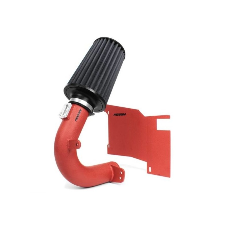 Perrin Performance Cold Air Intake w/ Heat Shield - Red - Subaru WRX (2015-2022)