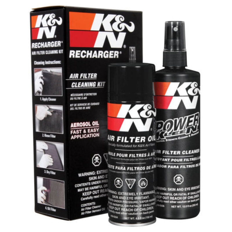 K&N Recharger/Filter Cleaning Kit Aerosol Oil Engine Cleaner Care Spray