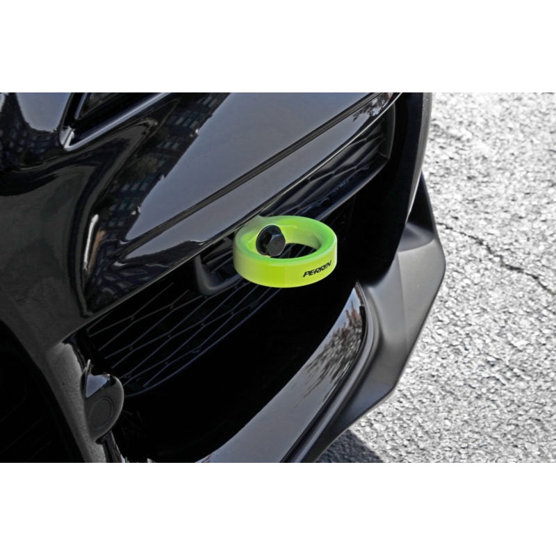 Perrin Performance Front Tow Hook Kit - Neon Yellow - Toyota Supra A90 (2020+)