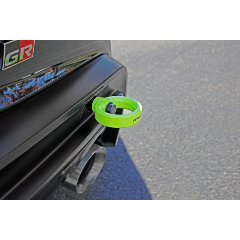 Perrin Performance Rear Tow Hook Kit - Neon Yellow - Toyota Supra A90 (2020+)