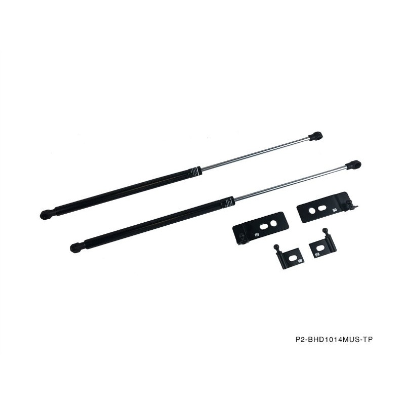 Phase 2 Motortrend (P2M) Black Series Engine Hood Bonnet Dampers Set - Ford Mustang S197 (2010-2014)