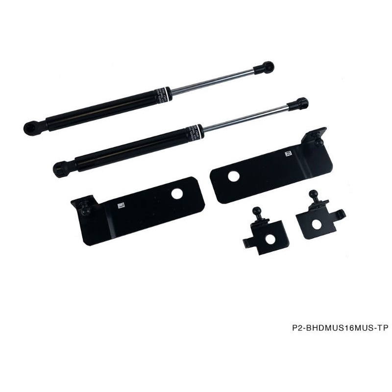 Phase 2 Motortrend (P2M) Black Series Engine Hood Bonnet Dampers Set - Ford Mustang S550 (2016+)