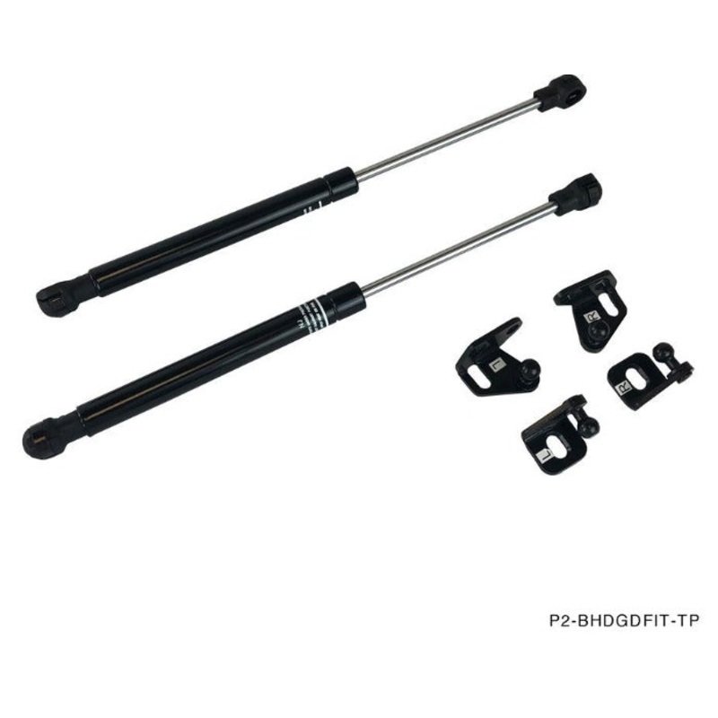 Phase 2 Motortrend (P2M) Black Series Engine Hood Bonnet Dampers Set - Honda Fit GD (2007-2008)