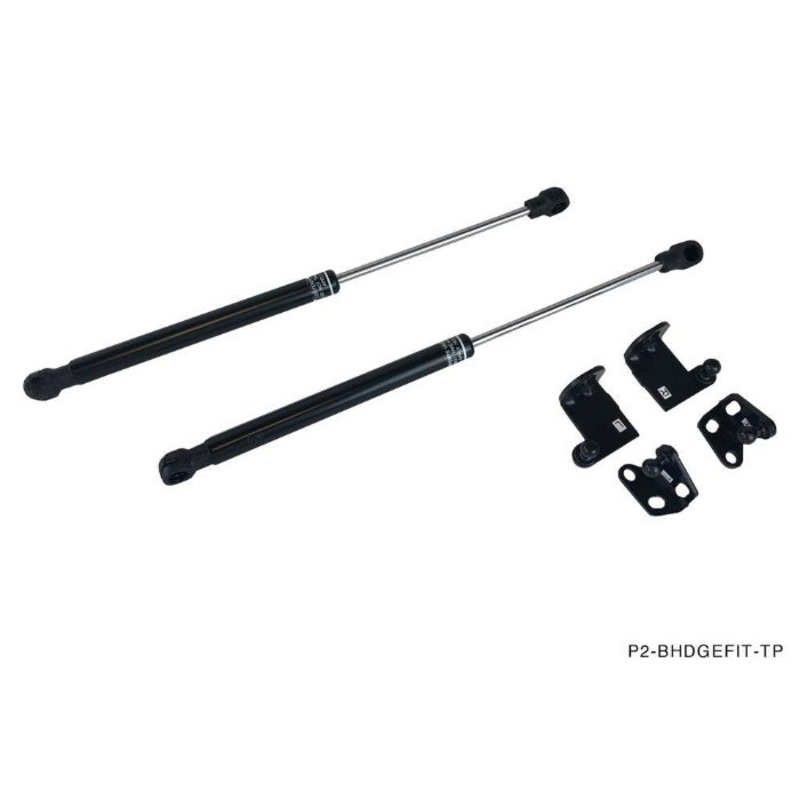 Phase 2 Motortrend (P2M) Black Series Engine Hood Bonnet Dampers Set - Honda Fit GE (2009-2013)