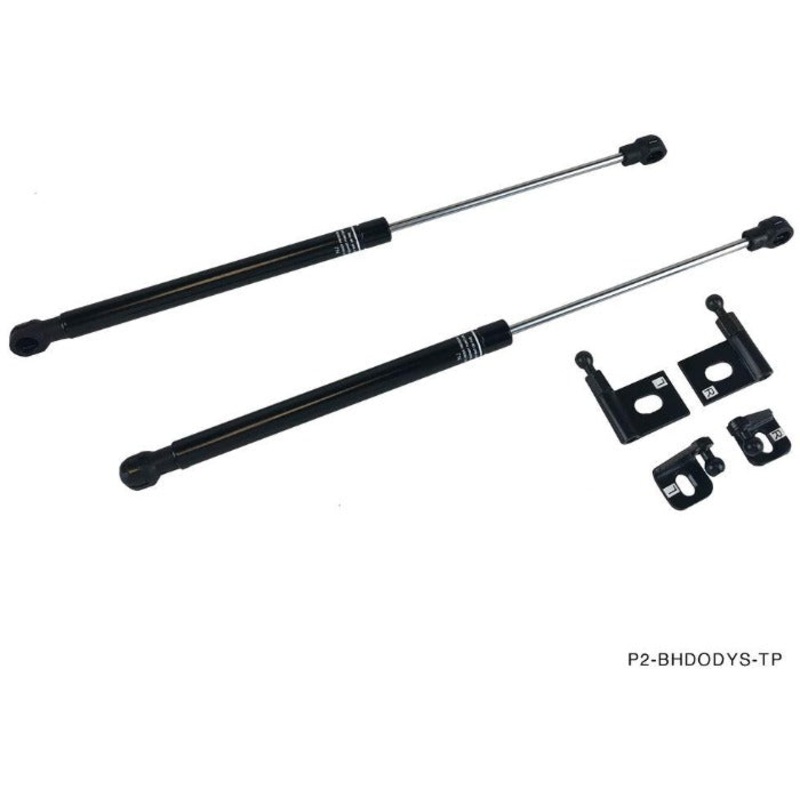 Phase 2 Motortrend (P2M) Black Series Engine Hood Bonnet Dampers Set - Honda Odyssey (2005-2007)