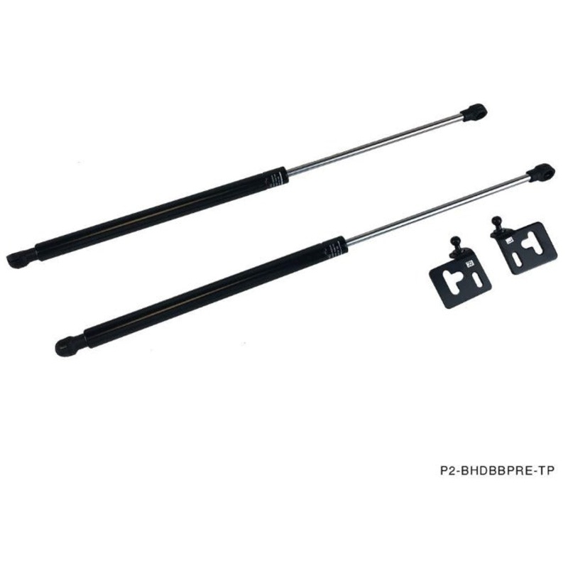 Phase 2 Motortrend (P2M) Black Series Engine Hood Bonnet Dampers Set - Honda Prelude BA BB (1997-2001)